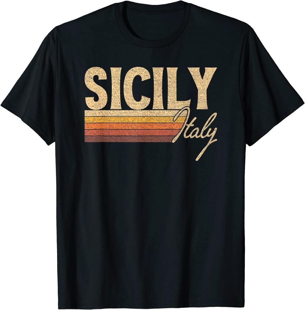 Vintage Sicily Italy For Men Women T-Shirt Size S-5XL