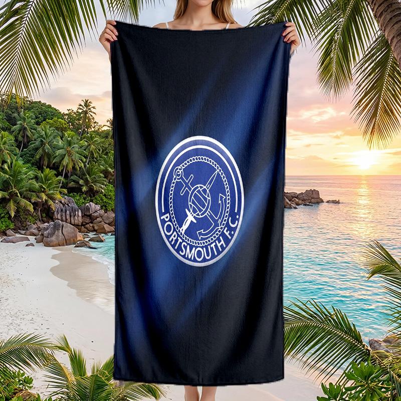 Полотенце для пляжа Portsmouth FC, быстросохнущее, из микрофибры, впитывающее, портативное, для путешествий, для плавания
