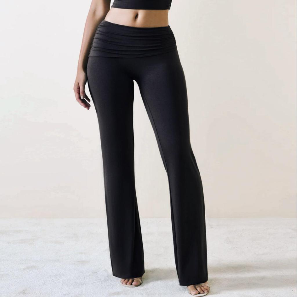 Женские брюки для йоги клеш с высокой талией Regina: Слимминг, Дышащий, Телесный, Европейский и Американский Фитнес Стиль