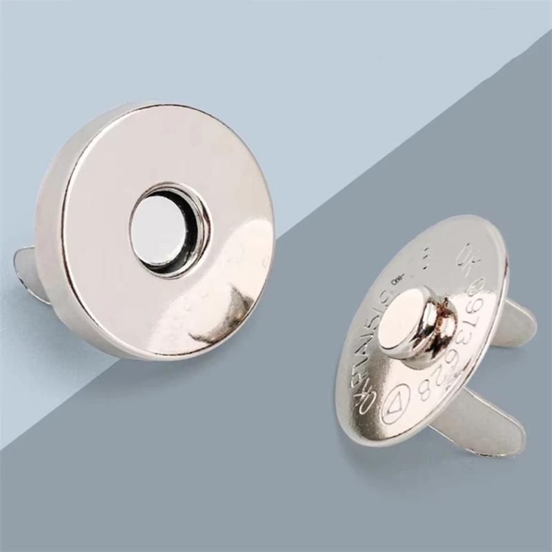 Magnetic Snap Fasteners Clasps 1 Set 14/18MM Easy to Use Buttons for DIY Handbag Purse Keychain Craft Accessories