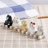 JGuang Chopstick Rest Set of 4 Stylish and Simple Cutlery Tabletop Chopstick Cute Cats, Design, High-Quality Rest, Accessory, Rest, Ceramic,