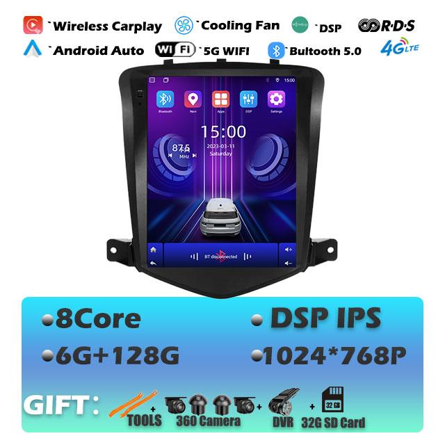 For Chevrolet Cruze 2008-2019 Carplay Android 14 Head Unit Car Radio Multimedia Video Player GPS Navigaion Stereo Audio