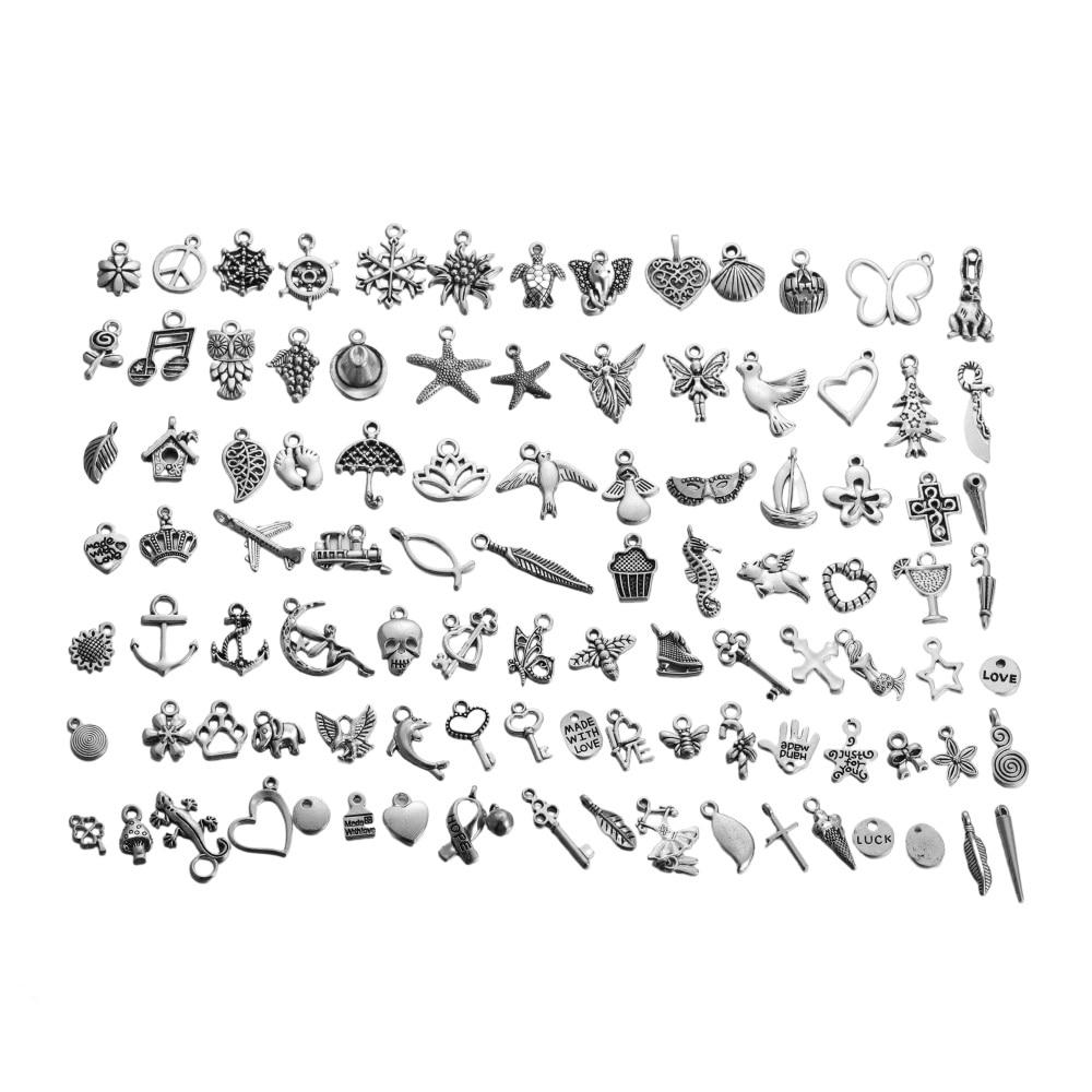 30-100 шт., цветок в виде листьев, 10 стилей, 3D подвески, сердце, животное, сделай сам, браслет, подвеска, ожерелье для изготовления ювелирных изделий, аксессуары, аксессуары