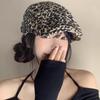 Retro Spice Girl Leopard Print Forward Hat Women's Spring Summer Thin Niche Design Sense Fashion Duck Tongue Beret