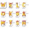 Cartoon Welcome Back To School Banner Pencil Background Hanging Flag  for Birthday Party Decor
