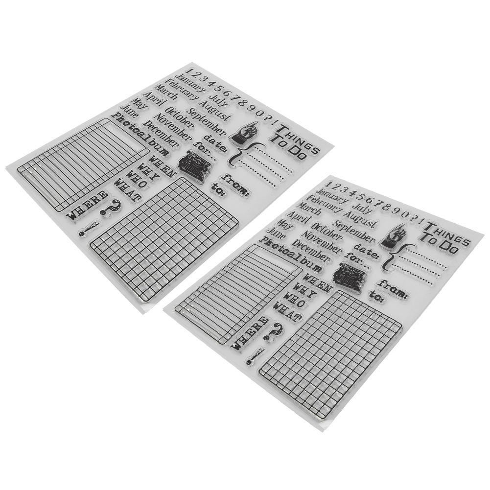 Прозрачный силиконовый штамп для ручного счета, фотоальбома, декора календаря, дат