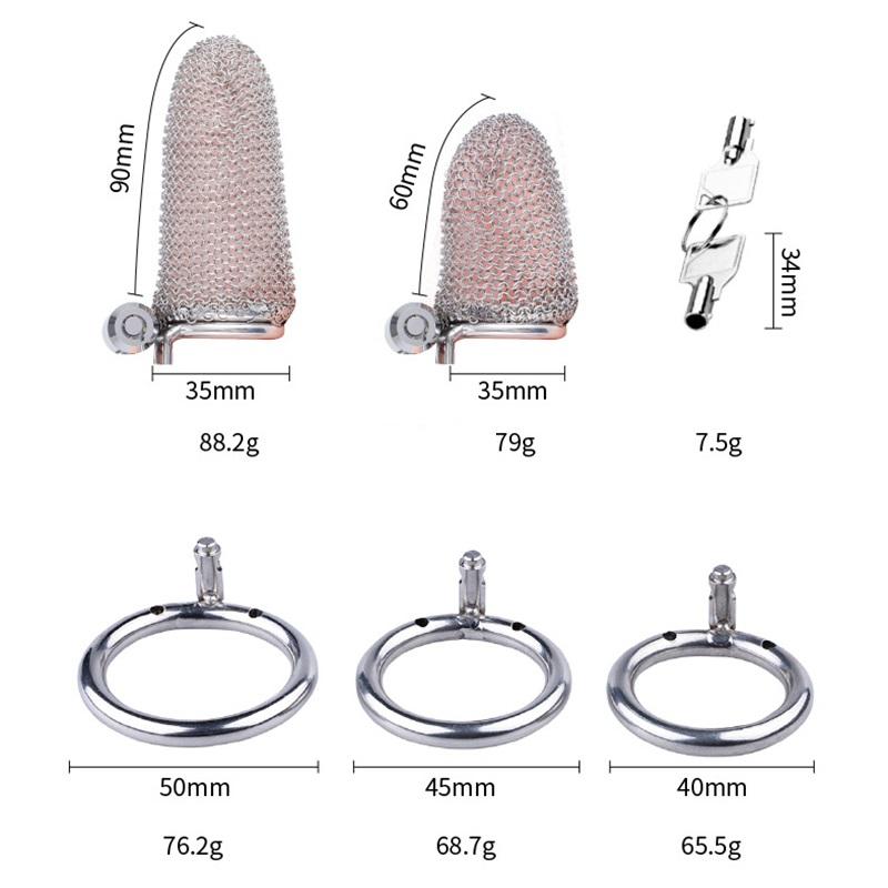 MoDi Сетка из нержавеющей стали, мужское устройство целомудрия, гладкая и легкая клетка для члена, секс-игрушки для мужчин, замок для пениса, уретры, игра для взрослых