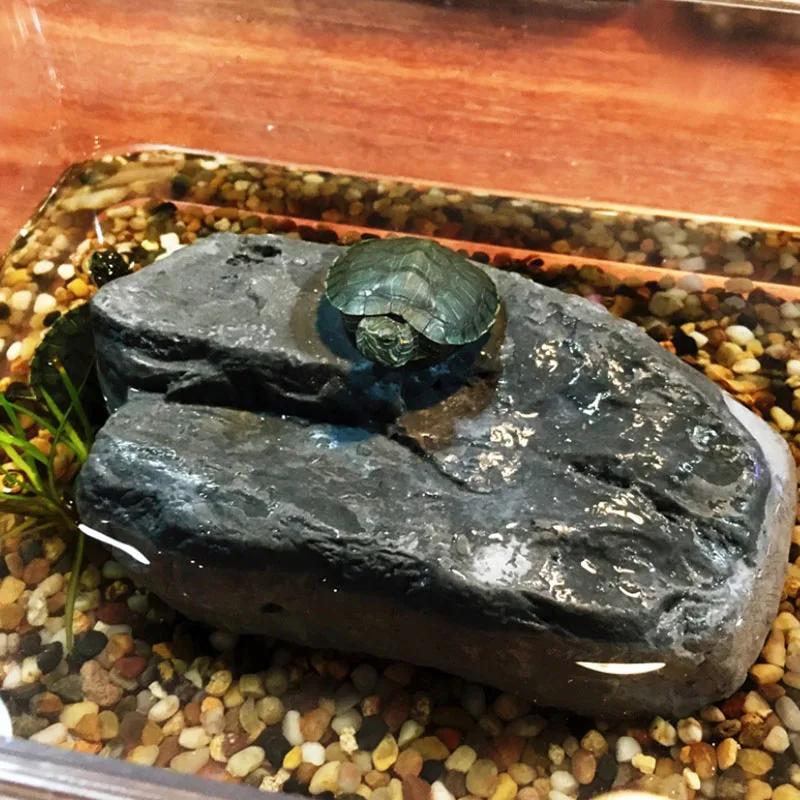 Креативный террариум для рептилий, аксессуары для черепах, платформа для баскинга, пещера для отдыха, смола, игрушка для лазания, украшение для аквариума, декор, ползающие питомцы