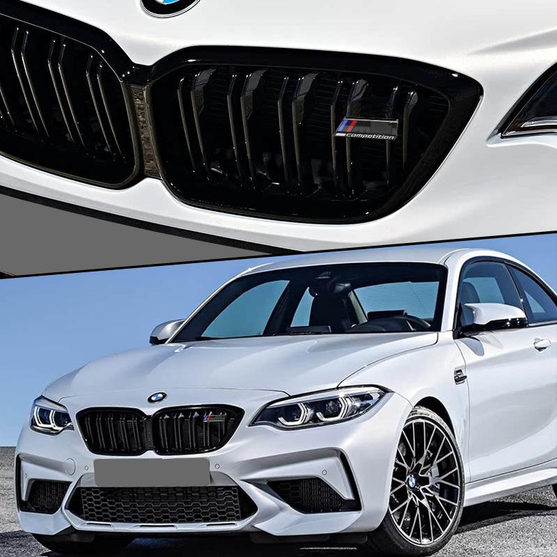 ABS Car Styling Front Grille Emblem Stickers Accessories For BMW M Power Thunder M1 M2 M3 M4 M5 M6 M7 M8 F48 G01 E84 F30 G11 G07