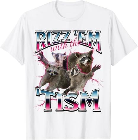 Raccoon Print Tshirt Unisexs and Womens Casual Versatile Animal Pattern Tshirt Summer Street Fashion Trend Top Casual Wear
