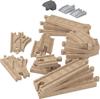 Mattel Thomas the Tank Engine Wooden Rail Series Create Your Own Original Straight Curved Extended Rail Set Sold Years Old and HDX06 (Thomas) Course!