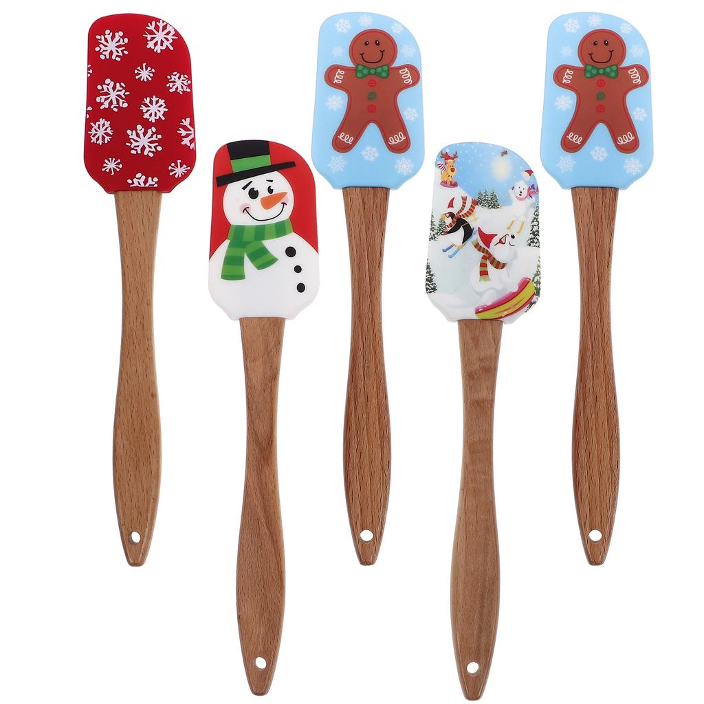 5 шт. Принадлежности для выпечки Силиконовая лопатка для крема Износостойкий инструмент Удобная щетка для торта Ежедневные многоразовые инструменты Скребок для масла