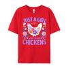 Just A Girl Who Loves Chickens Cute Chicken Luxury Clothing Women Shirts For Men Vaporwave