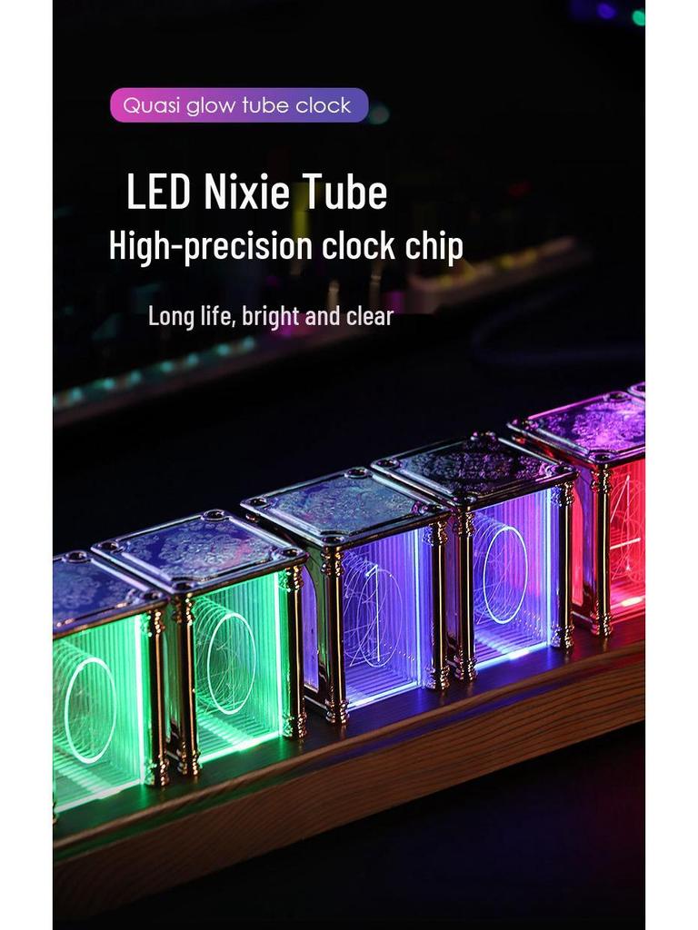 RGB Симулированные лампы Никси Настольные часы - DIY Украшение для игровой комнаты