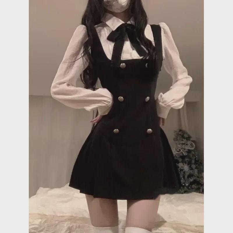 Женский комбинезон из двух частей во французском стиле для колледжа 2024 года на раннюю осень