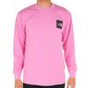The North Face Long Sleeve Square Logo Organic Medium UV Orchid Size XS Tee, Unisex, Cotton, Weight, Protection, Pink,