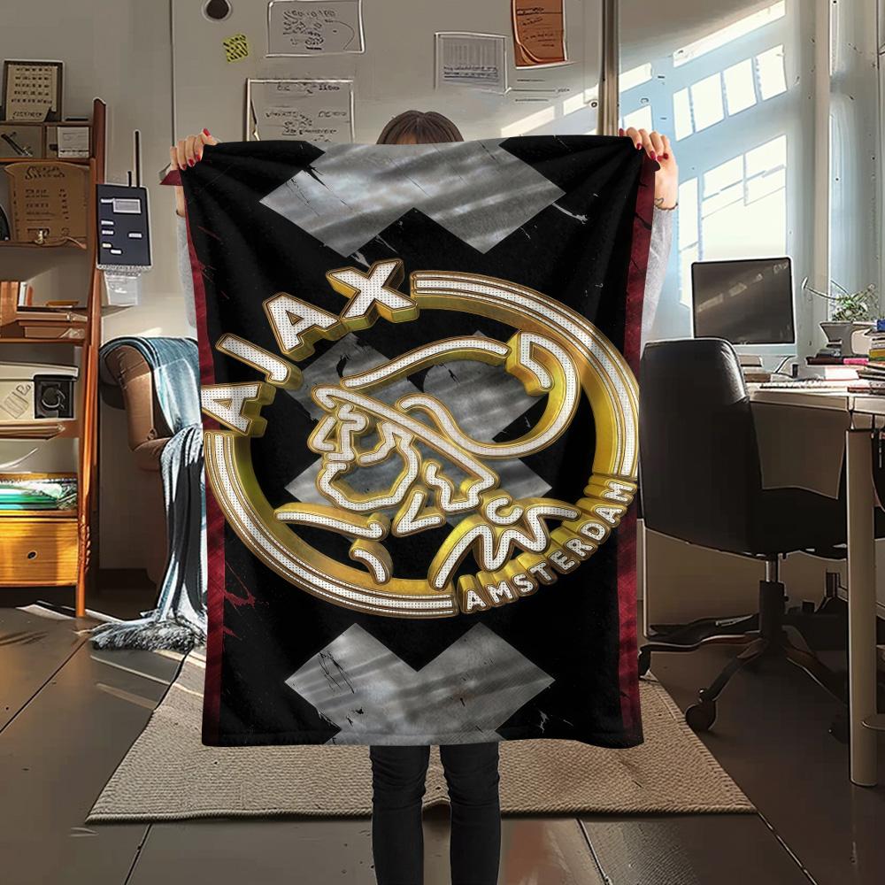 AFC Ajax Amsterdam FlAannel Blanket, High quality Comfortable for All Seasons, Home Decor, Warmth and Comfort