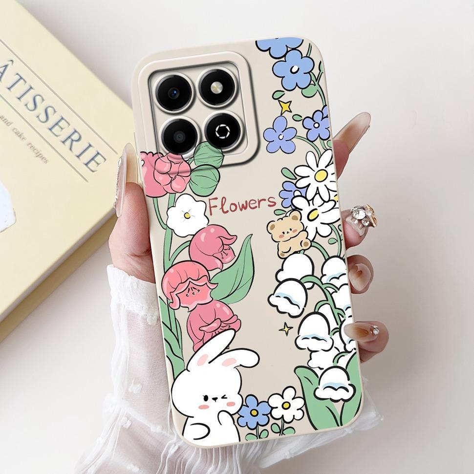 Colorful Flower Case For Honor X6b Coque Silicone Soft Cover For Huawei Honor X 6b 6a X6A Phone Cases Covers Bumper