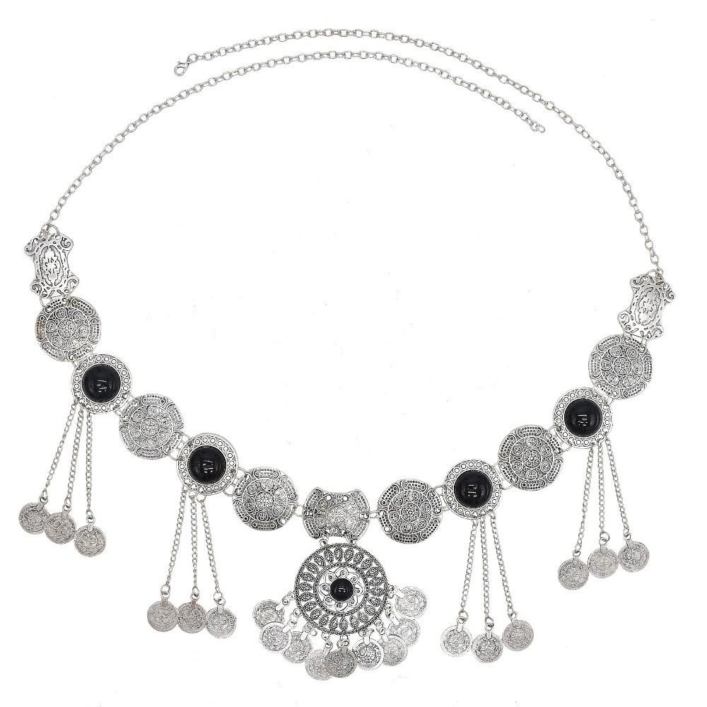 Pendant Tassel Belly Chain Metal Body Chain Fashion Ethnic Style Belt  Girls
