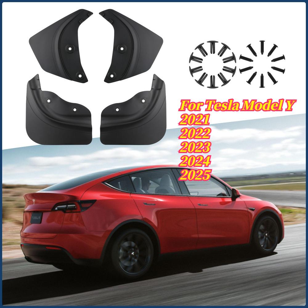 4pcs Soft Mud Flaps for Tesla Model Y 2021 2022 2023 Accessories Mudguards Fender MudFlaps Anti-Snow Anti-Sand Guard Protector