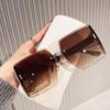 Fashion Square Women Shades Glasses Gradient Color Lens Sunglasses For Female Outdoor Anti UV Large Frame Eyewear
