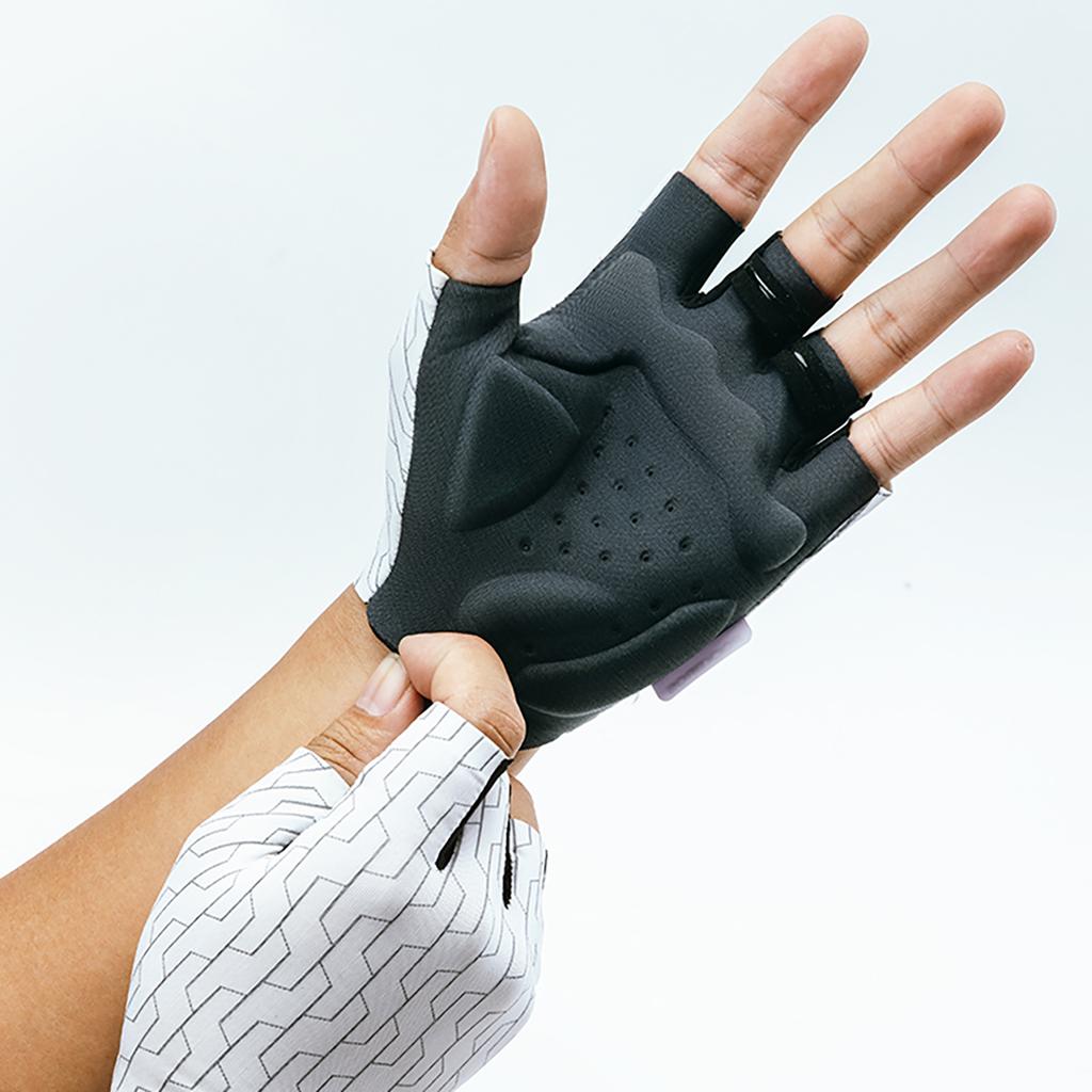 MTB cycling gloves size XL - white and black