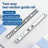 2Set Smooth Glide Bearing Drawer Slides 17Mm Wide Two Way Slide Drawer Glides 8"-17" Hardware Accessories Drawer Rail