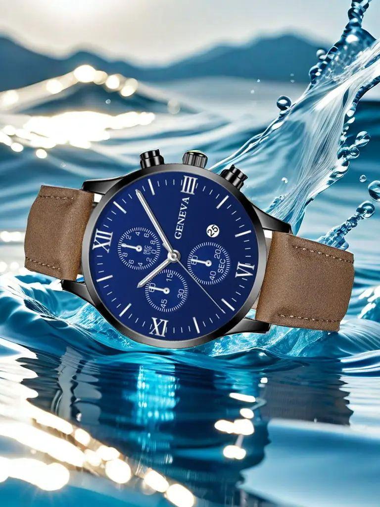 Бизнес мужские часы бренд класса люкс мужские кварцевые часы минималистичные повседневные кожаный ремешок цифровой календарь наручные часы для мужчин для работы