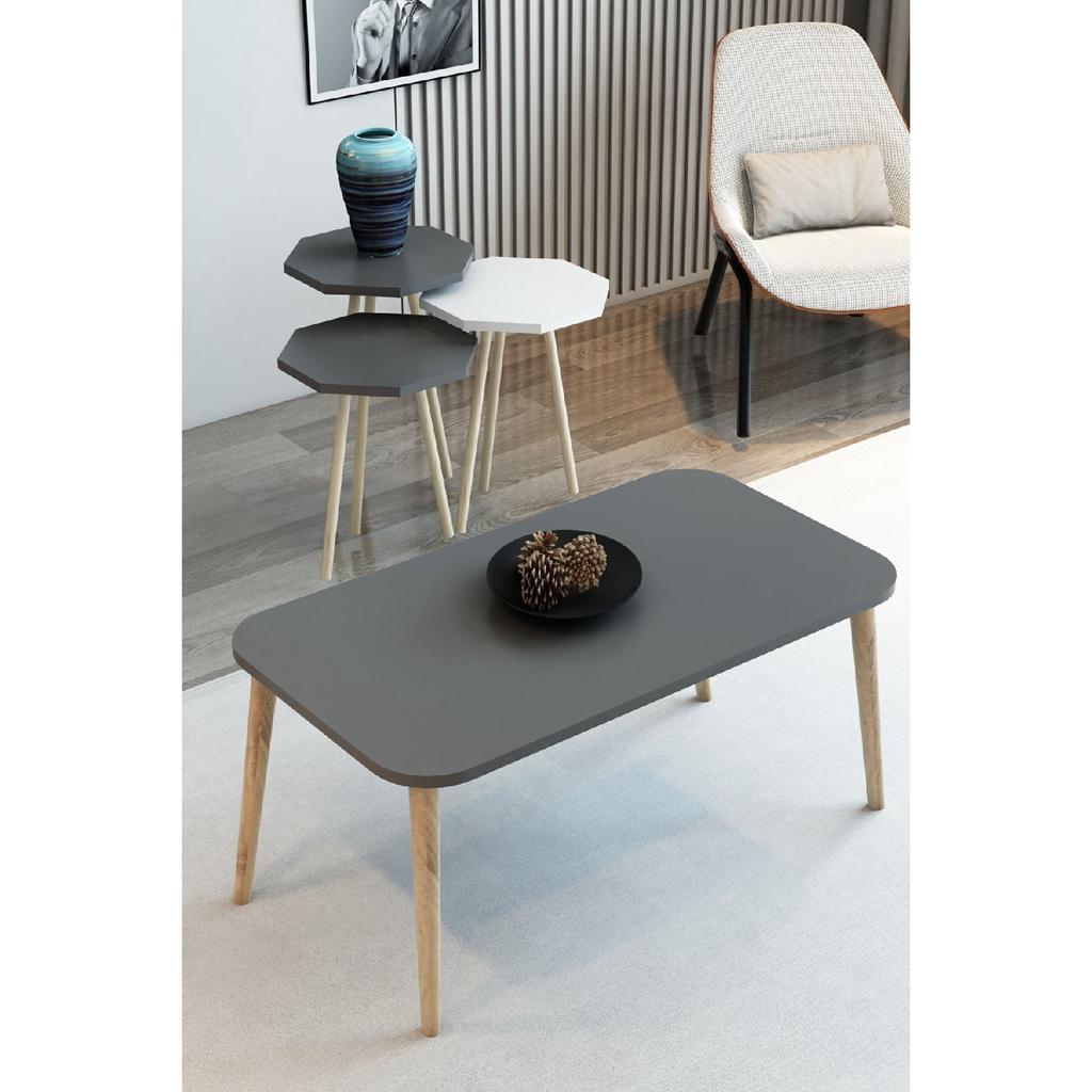 3-х предметный журнальный столик и набор журнальных столиков, восьмиугольный журнальный столик, набор журнальных столиков с деревянной ножкой и грабом