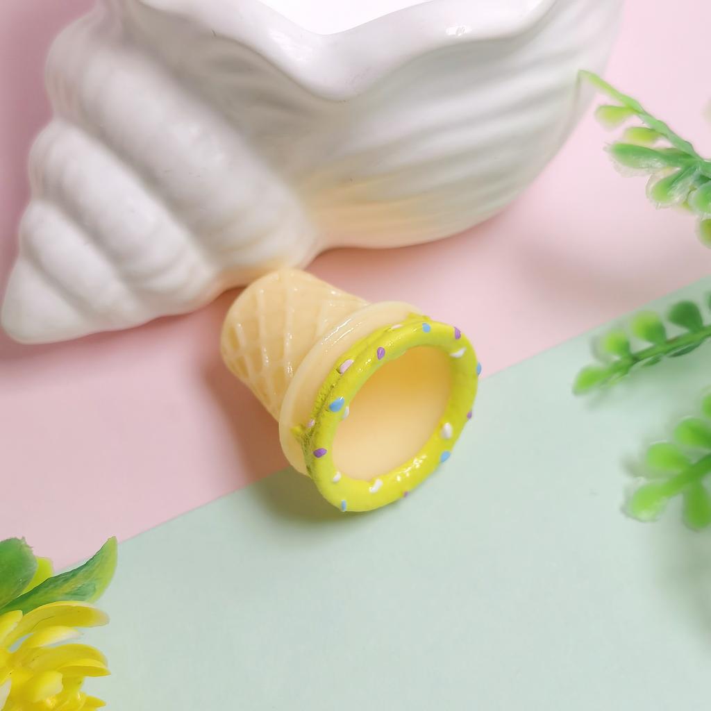 3D Mini Sprinkle Waffle Cream Ice Cone Cabochons for Decor Phone Case Slime Charms