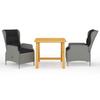 VidaXL 3-piece Garden Dining Set Light Grey 3068726