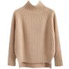 Women's 2024 Stylish Loose Knit Turtleneck Sweater - Autumn/Winter Long-Sleeve Pullover