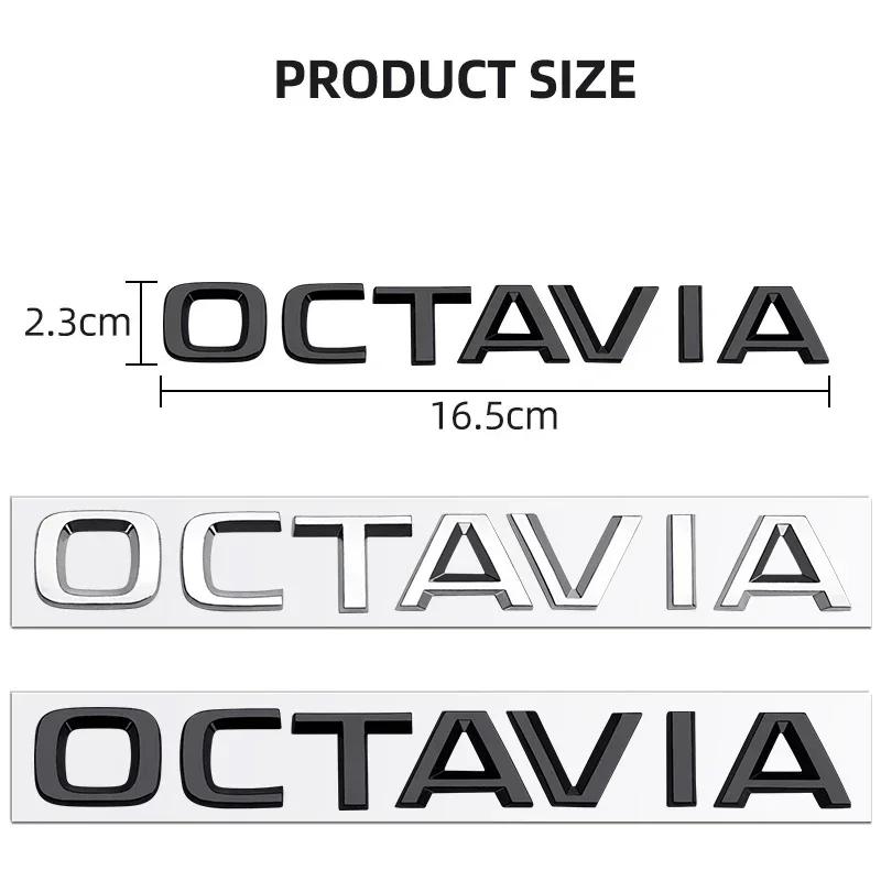 DAYB7 1pcs 3D ABS Octavia car Letter Rear trunk Decals Emblem badge sticker Decal Car styling For Skoda MK3 MK4 A5 A7 auto Accessories