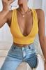 Женская модная новая блузка Женская желтая стильная блузка с крестом на спине и укороченным топом