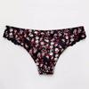 TERMEZY Women's Seamless Ice Silk Panties Sweet Printing Lace Side Underwear Ladies G-String Intimates Half Wrapped Hip Lingerie