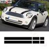 Black White Red Vinyl Decals Car Bonnet Stripes Hood Sticker Cover For MINI Cooper R50 R53 R56