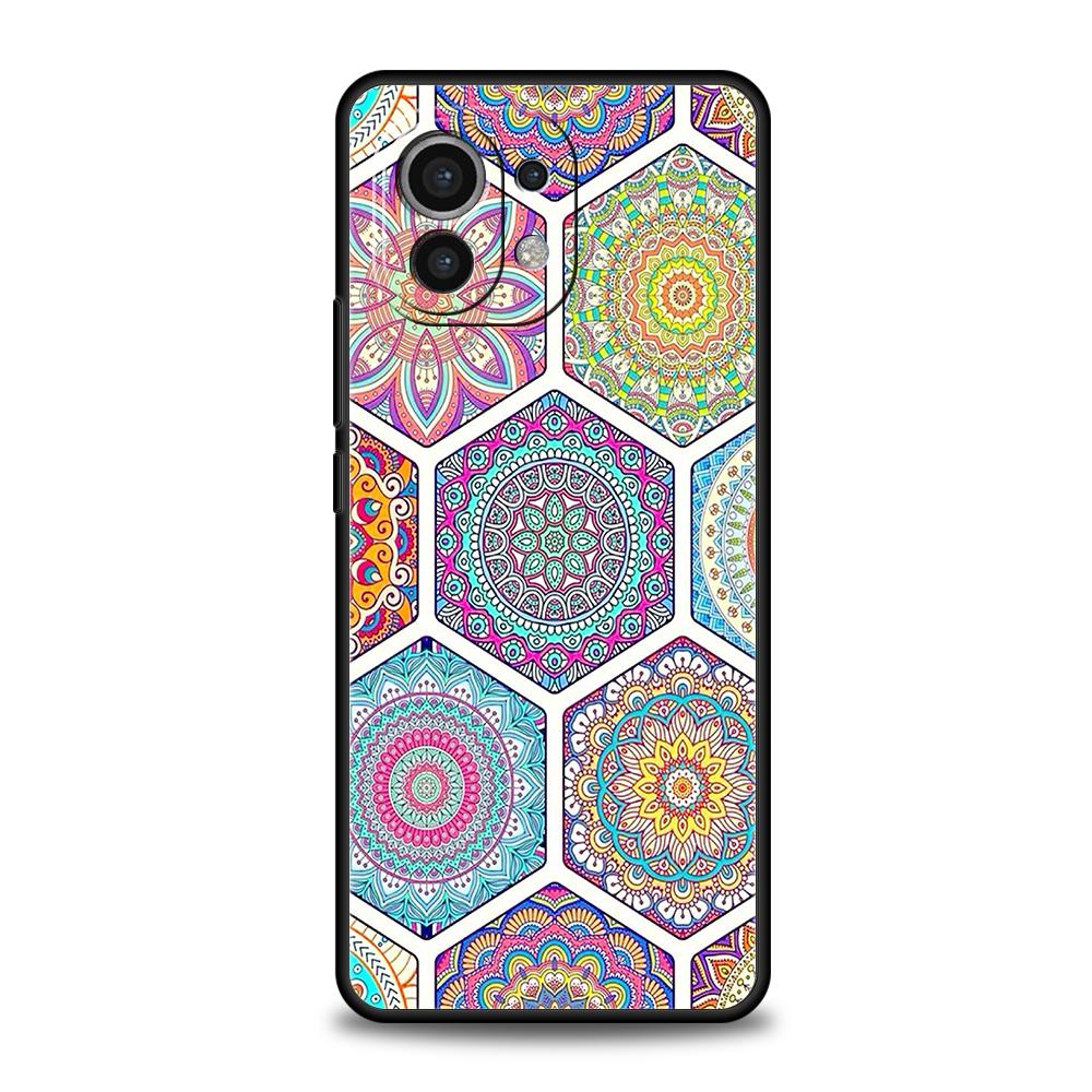 Indian Pattern Mandala Phone Case Cover for Xiaomi Mi 15 14 13 12 11 Ultra 14T 13T 12T 11T 10T Pro Lite 5G Shockproof Soft TPU