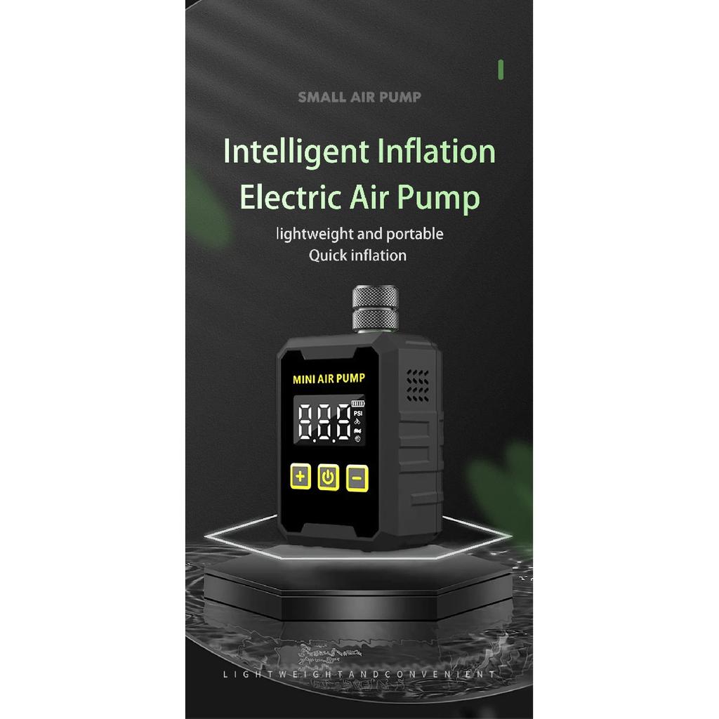 150Pis Mini Portable Bike Electric Air Pump 500mAH Type-C Compressor Tire Inflator MTB Road Bicycle Pump with LED Display