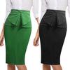Women Ladies Vintage Work Stretchy Office Formal Solid Slim Fit Pencil Skirt