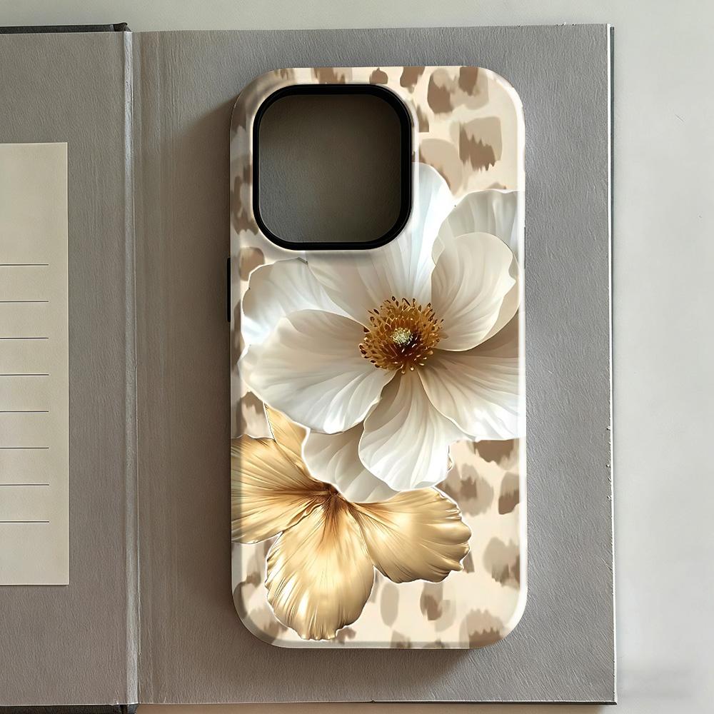 Clmj Leopard Pattern Phone Case for iPhone 17 16e 16 15 14 13 12 11 X XS XR 7 8 Air Pro Max Plus Luxury Double-layer Back Cover
