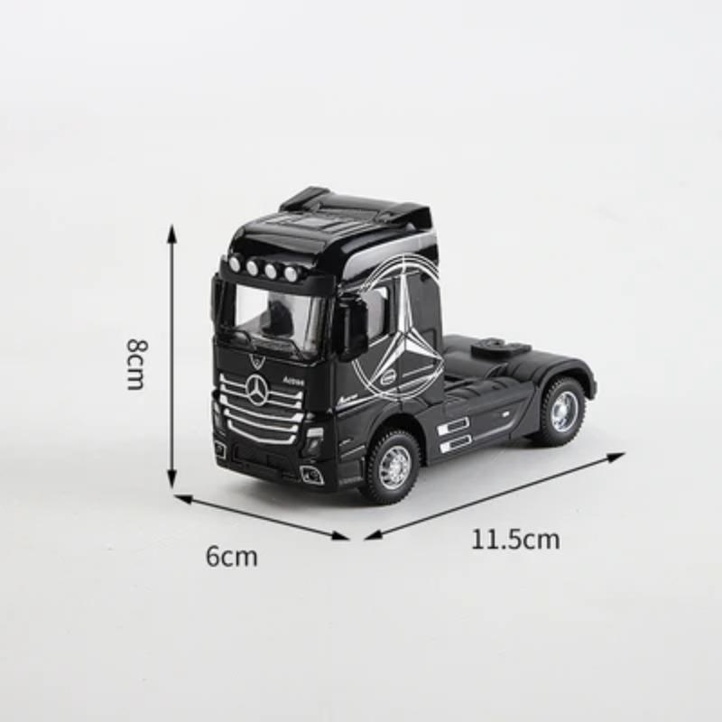 1/50 Alloy Diecast Metal Model Toy Container Truck Pull Back with Sound Light High Simitation Collectibles Kids Cars Toys Gifts