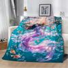 Sea Mermaid Large Blanket King Size Fluffy Soft Blankets & Throws Microfiber Bedding Knitted Plaid Interior for Home Beach Towel