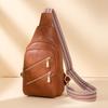 Нагрудная сумка Женская сумка через плечо из мягкой кожи Большая вместительная нагрудная сумка