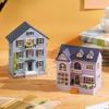 1 Набор Модель Дома Сделай Сам с Теплым Освещением Европейский Стиль Счастливый