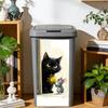 Sunproof Trash Can Wrap Dustbin Sticker Funny Cartoon Animal Wheelie Bin Decal Self Adhesive Cute Monkey Cat Chicken for Door Cans Bins Driveway