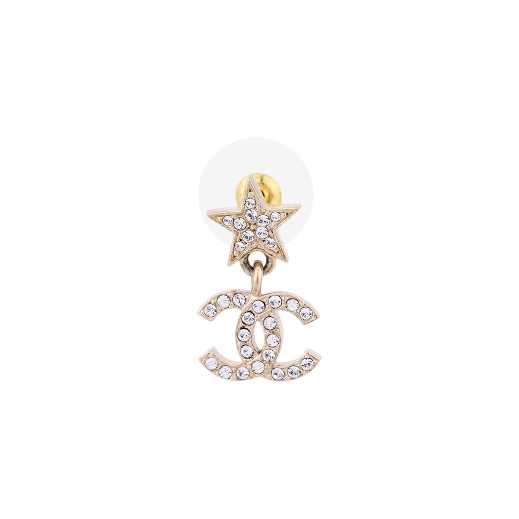 Chanel Серьги из металла, хрусталя, полудрагоценных камней для женщин, золотые ABB278-B13552-NQ106