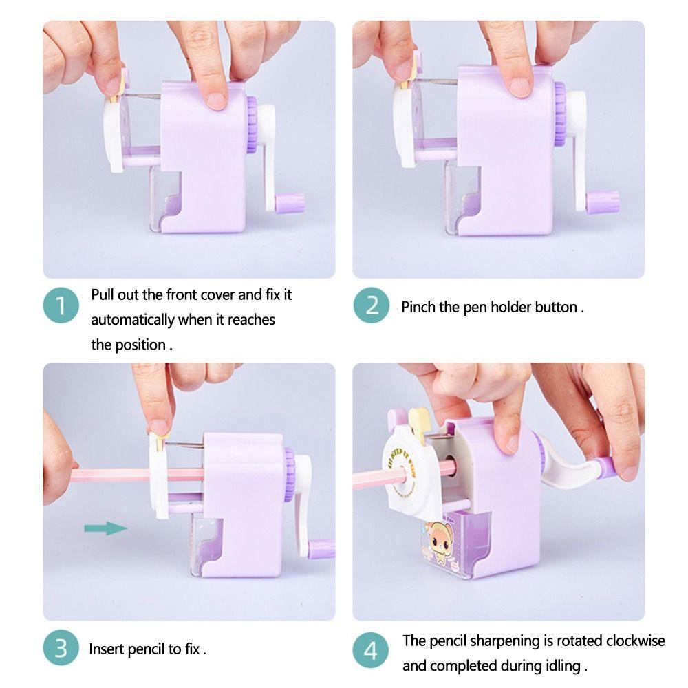 Подарок Механическая точилка для карандашей с антиприлипающим покрытием, с ручным приводом, Автоматическая подача грифеля