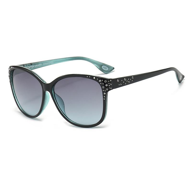 New Fashionable Sunglasses with Diamonds, Women's Glasses, Trendy Retro Big Face Slimming Sunglasses