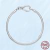 Fashion Bracelet 925 Sterling Silver Moments Infinity Knot Snake Chain Bracelet Fit Original Charms Jewelry Gift