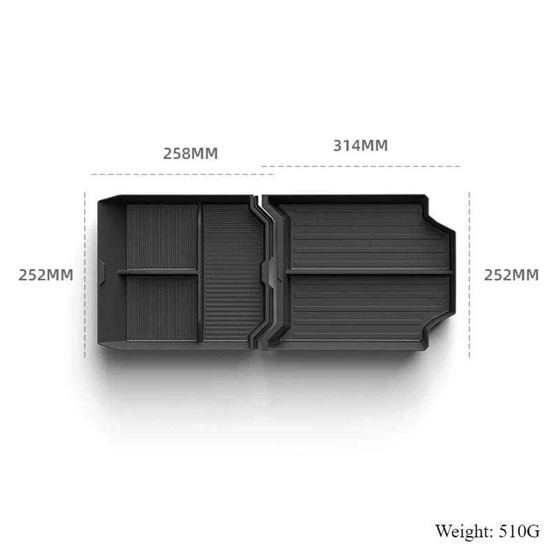 Car Storage Box Storage Tidying 2PCS For Tesla Cybertruck 2025 Accessorie Center Console Lower Anti-slip Mat Organizer Case Tray